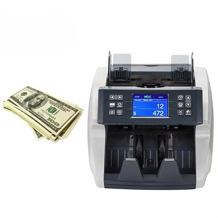 آلة فرز عد العملات المعدنية لـ USD، Eur، Gbp، Cad، Thb... عداد فواتير القيمة والفرز المتعدد #4