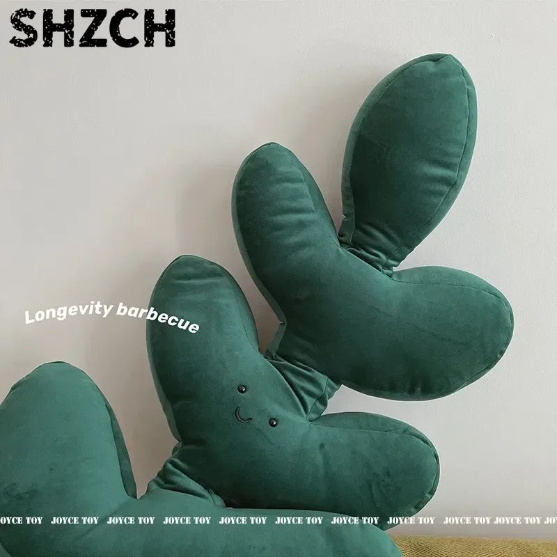 MOMO Scandinavian Ins Style Sofa Pillow Living Room Turtle Back Decorative Trailing Green Bedroom Green Leaves Plant Cushion