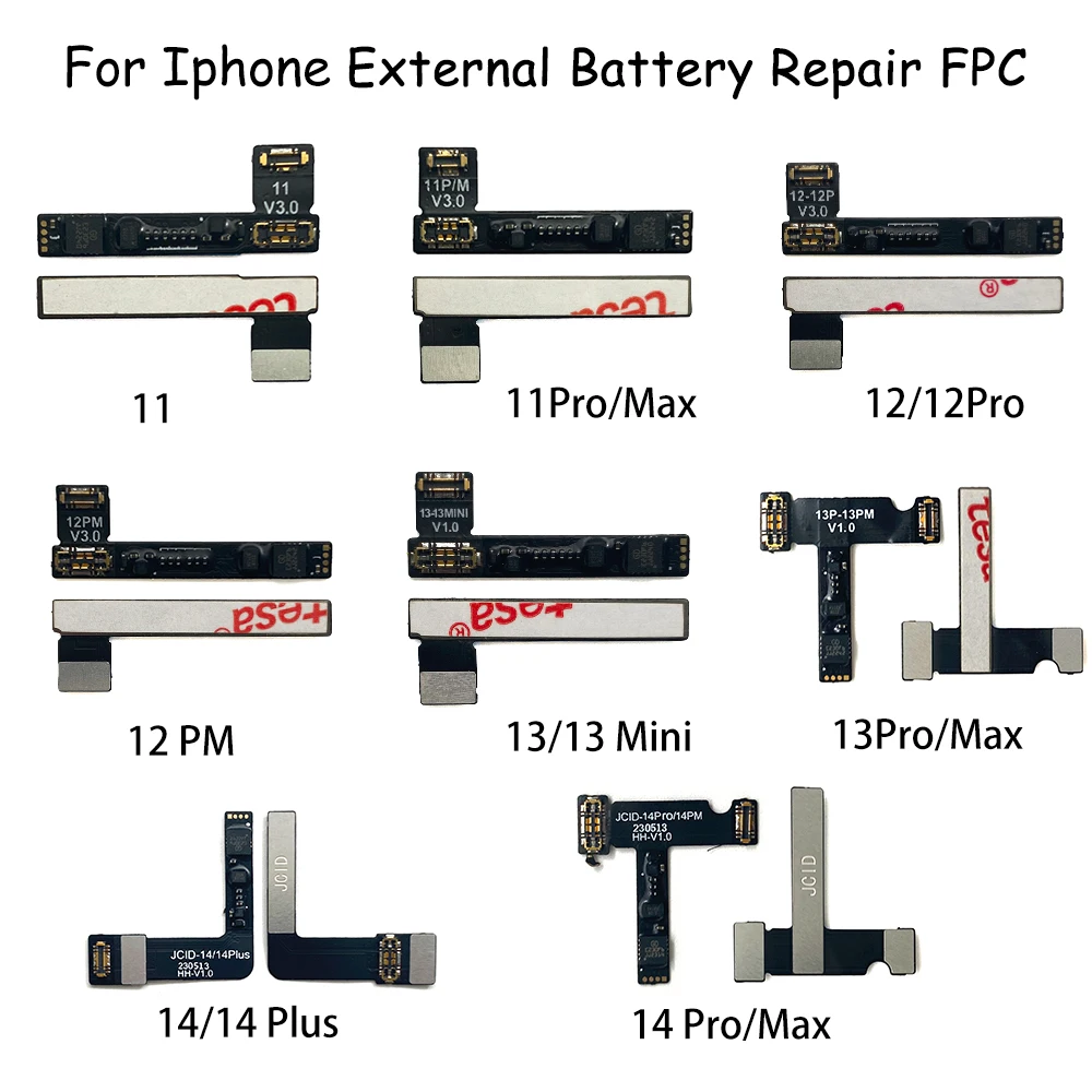 

10 Pcs Battery Repair Flex For Iphone 14 13 12 11 Pro Max 14 Plus Remove Warning Battery External Flex Cable Replacement