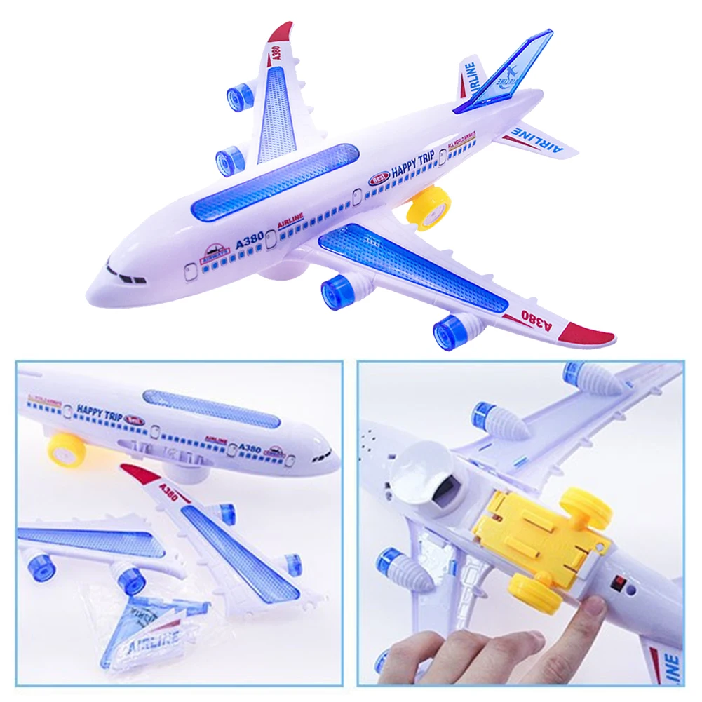 

Universal Moving Gears Plane Toy with Light Sound Effect Toy Aircraft Boys Girls Birthday Christmas Gift for Kids
