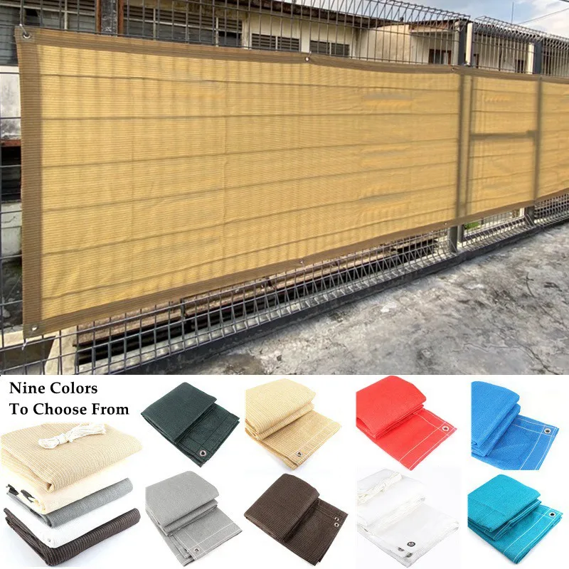 Anti-UV HDPE Sunshade Net Garden Buildings Shelter Sun Sail Balcony Privacy Fence Screen Gazebo Shading Net Terrace Awning Tent
