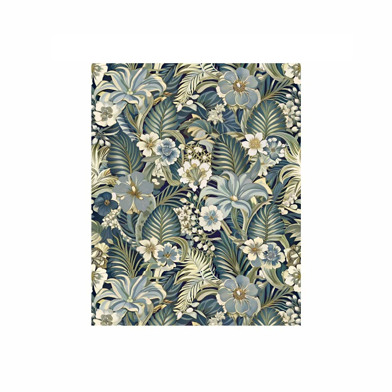 Vintage Green Floral Wallpaper Self Adehesive Tropical Palm Tree Peel and Stick Vinyl Wallpapers Contact Paper for Walls Cabinet