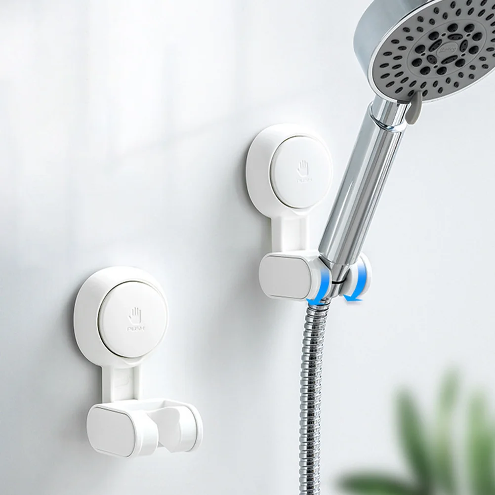 

Sucker Shower Base Clothes Hanging Rack Handset Holder Nozzle Bracket Head Vacuum Plastic Held Handle