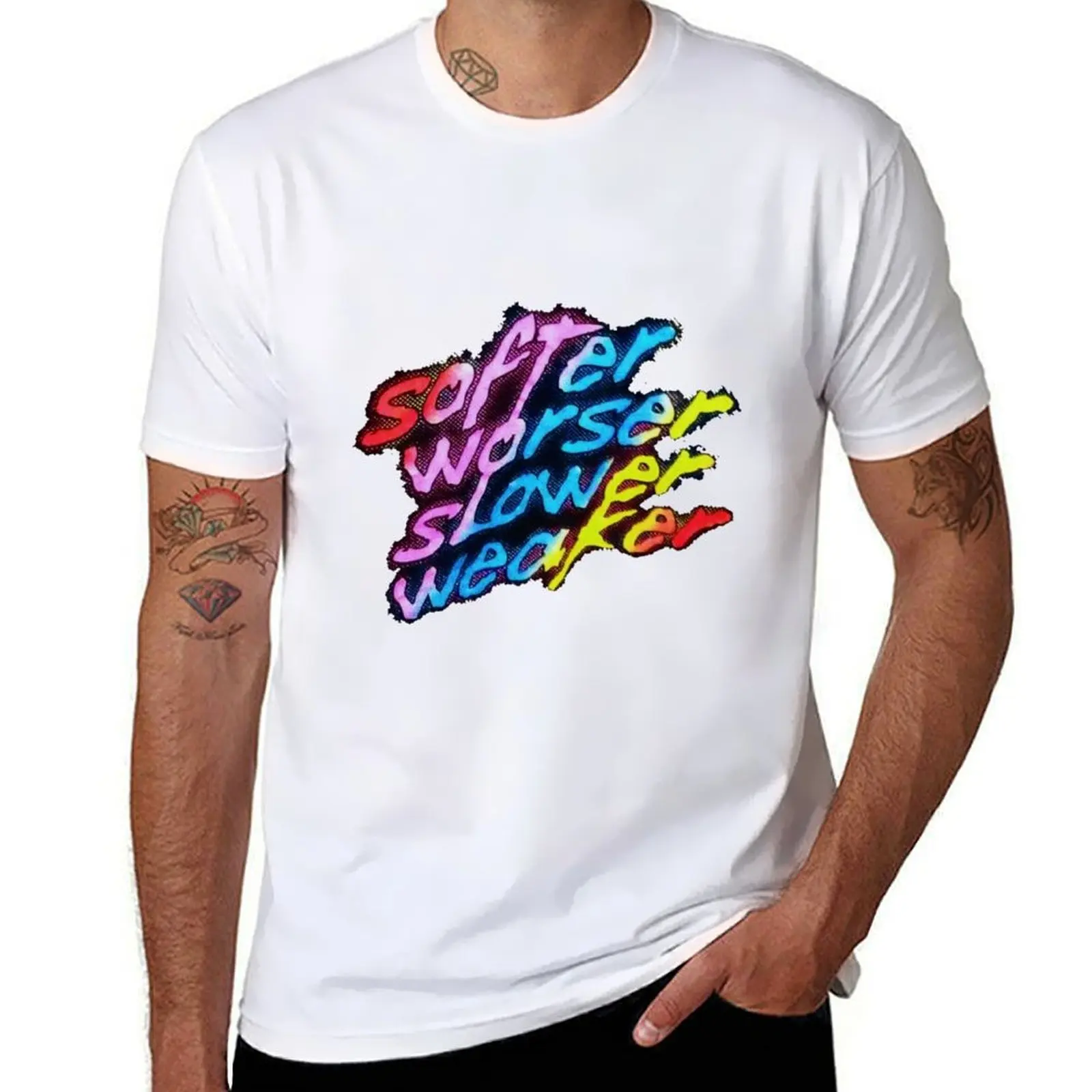 

Softer Worser Slower Weaker T-Shirt t shirts for man pack white anime t shirts oversize T-Shirt