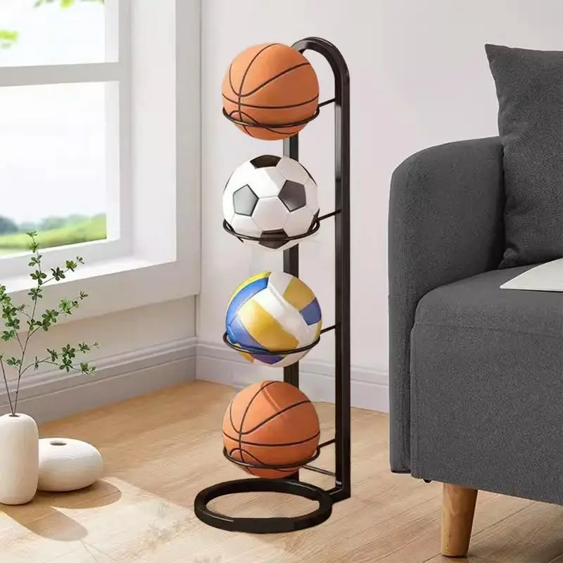 

Sports Ball Organizer Free Standing Garage Sports Equipment Organizer Multipurpose Easy To Assemble Ball Organizer For