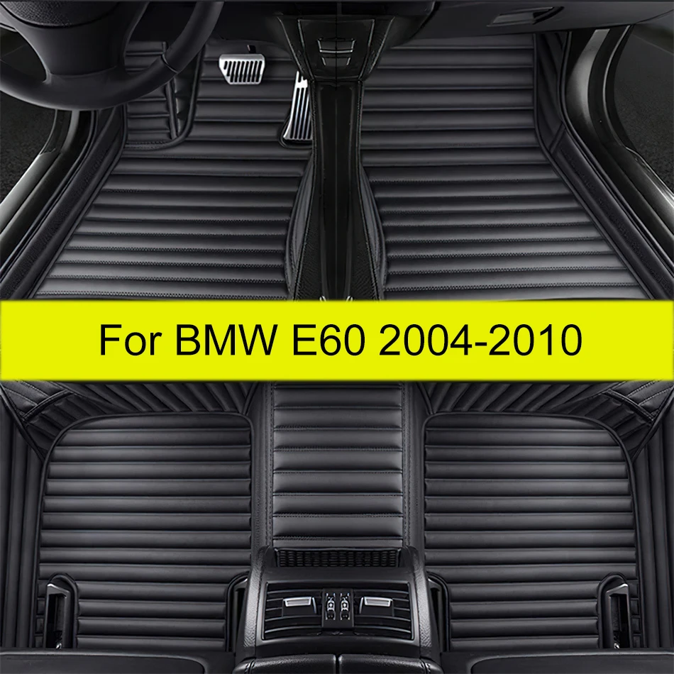 100% Fit Custom Made Leather Car Floor Mats For BMW E60 2004 2005 2006 2007 2008 2009 2010 Carpet Rugs Foot Pads Accessories