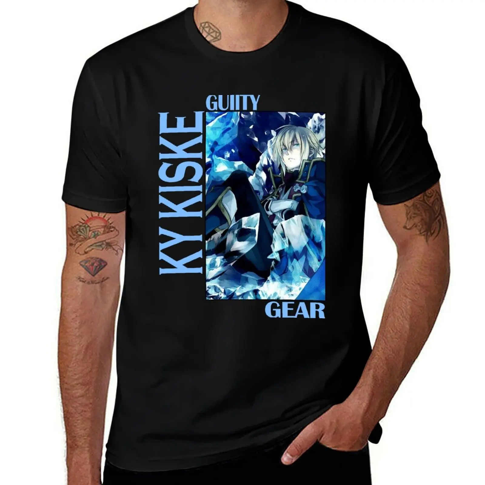 

Guilty Gear Ky Kiske T-Shirt funny costumes Louboutins summer tops anime shirt t shirts men