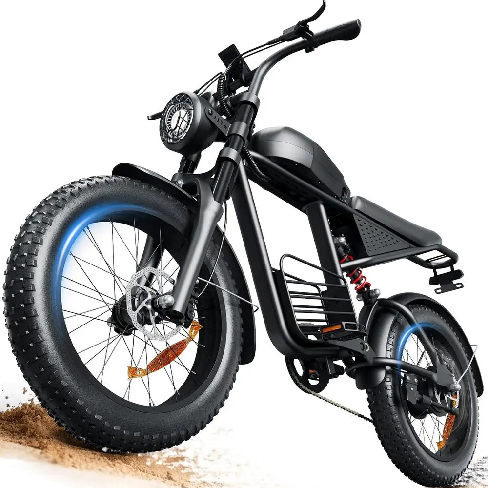 

High-Power Adult Electric Dirt Bike, 30-34MPH, 48V 15-19Ah Battery, 30-47 Mile Range, 20 Tires for All-Terrain Use