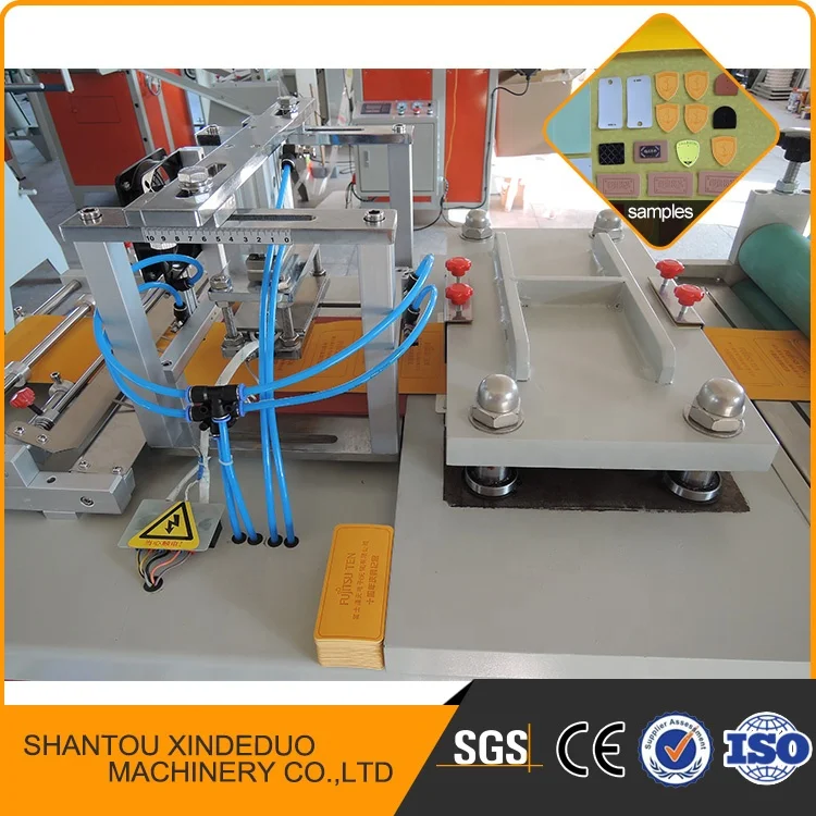 Macchina per stampaggio a caldo e taglio con logo in pelle completamente automatica