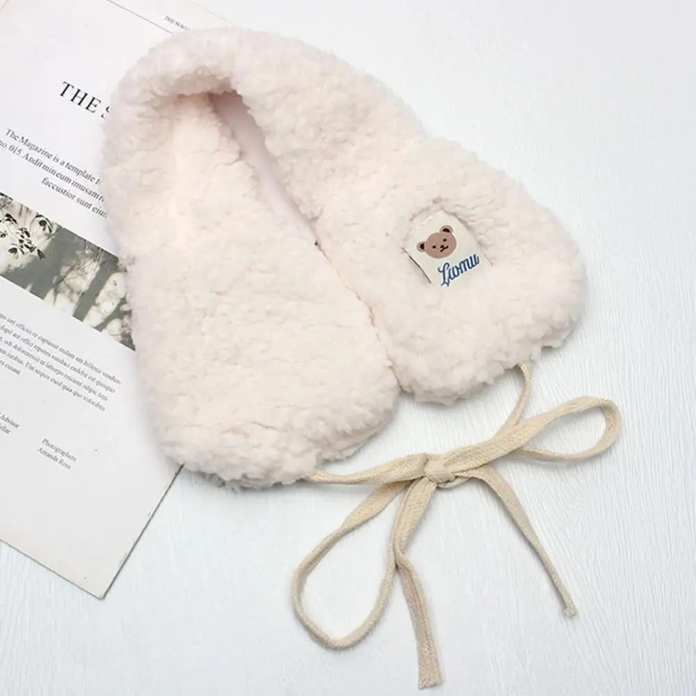 

Foldable Earmuffs Ear Warmers with Straps Winter Outdoor Cartoon Bear Pattern Warm Earmuffs for Women Girls Foldable Soft Furry