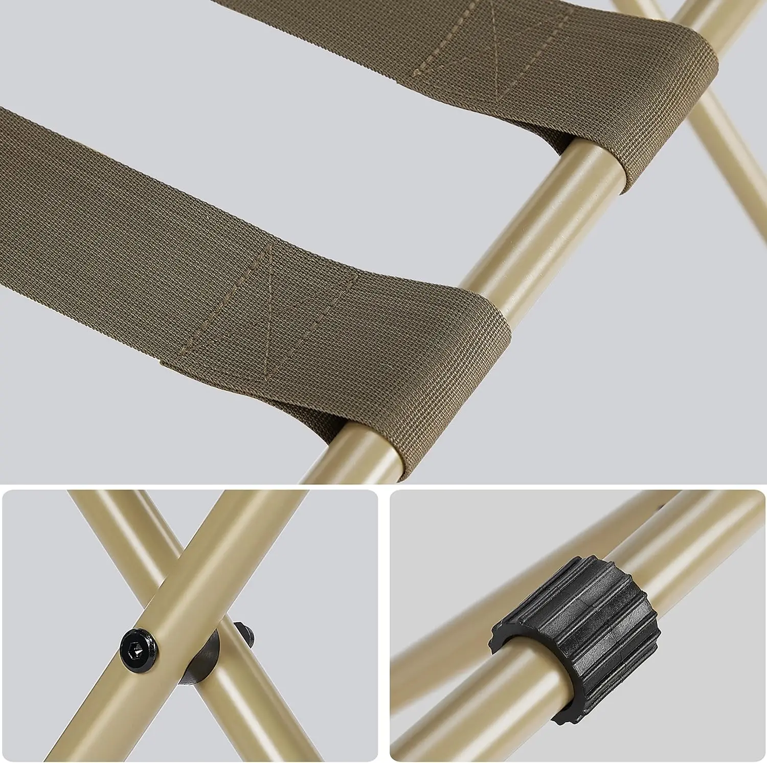 객실용 수하물 선반 2팩, 접이식 여행 가방 스탠드, 헤비 듀티 110LBS 하중 베어링 쉽게 수하물 홀더 조립, 골드