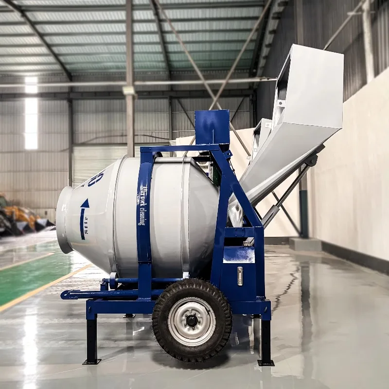 Portable Self Loading Concrete Mixer Diesel Powered 350L 500L Industrial Concrete Mixing Machine