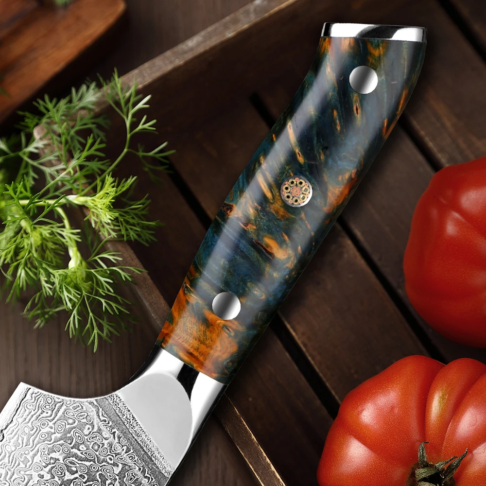 1-7 Piece Damascus Kitchen Knife 67-Layer Japanese VG10 Steel Chef\'s Cleaver Knife Santoku Knife,Boning Knife,Fruit knife & More