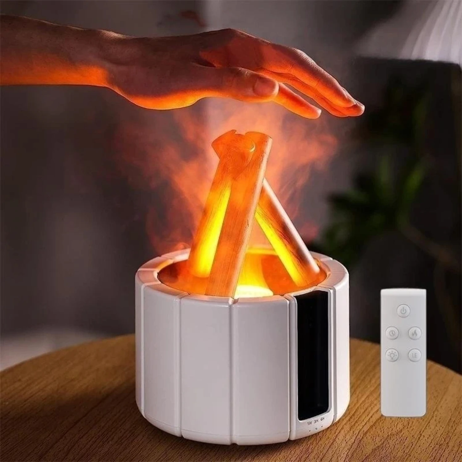 

Remote Control USB Air Humidifier Diffuser Ultrasonic Bonfire Flame Light Essential Oil Aromatherapy Machine Bedroom