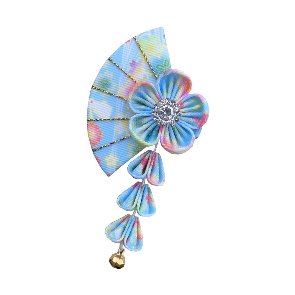 

Cute Bell Kimono Sakura Hairpin Sakura Cloth Tassel Fan Hair Clip Flower Kimono Hair Clip Outdoor