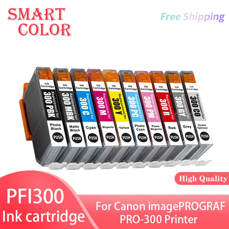 PFI-300 PFI300 Premium Color Compatible Printer Inkjet Ink Cartridge for Canon imagePROGRAF PRO-300 Printer pigment ink