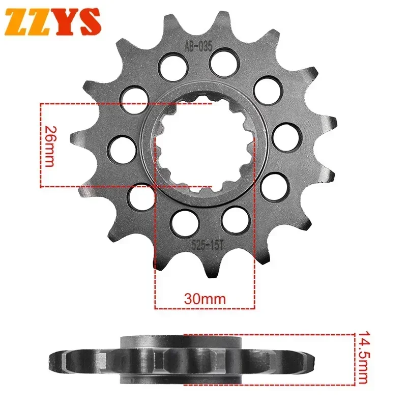 525 15T 15 Tooth Front Sprocket Gear Staring Wheel Cam For Honda RVF750 RVF750R RVF 750 VFR800 VFR800X Crossrunner VFR 800 15-20