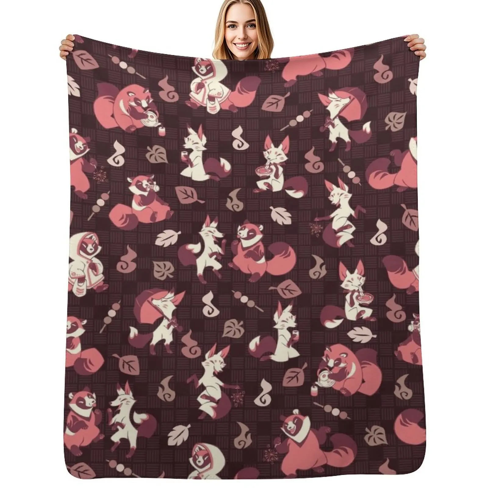 

Tanukitsu mocha flavored Throw Blanket Luxury Throw for winter decorative Sleeping Bag Blankets