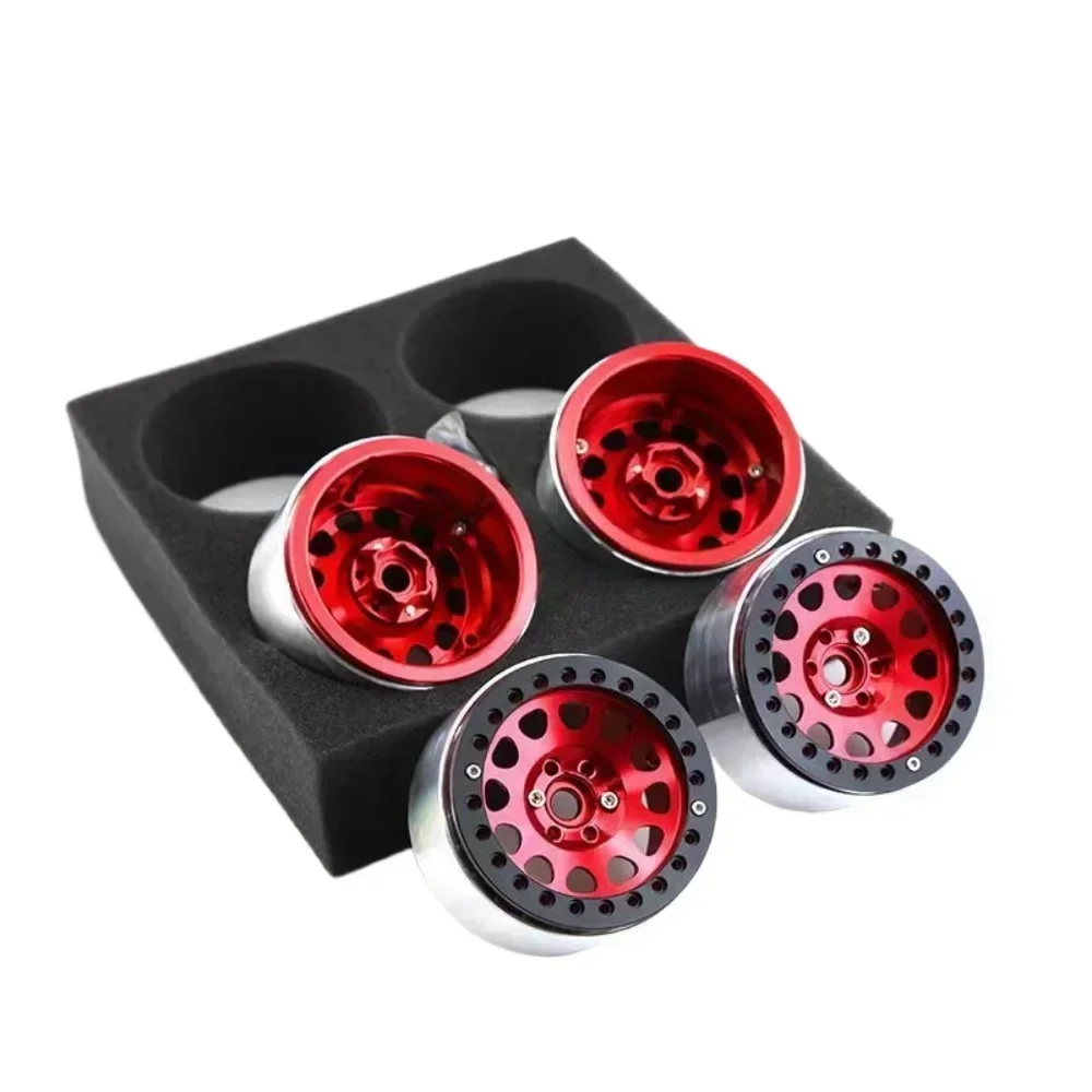 

4pcs 2.2 Inch Aluminum Alloy Beadlock Wheel Rim Hub Suit for 1:10 RC Crawler Axial SCX10 SCX10 II TRX4 RC4WD D90