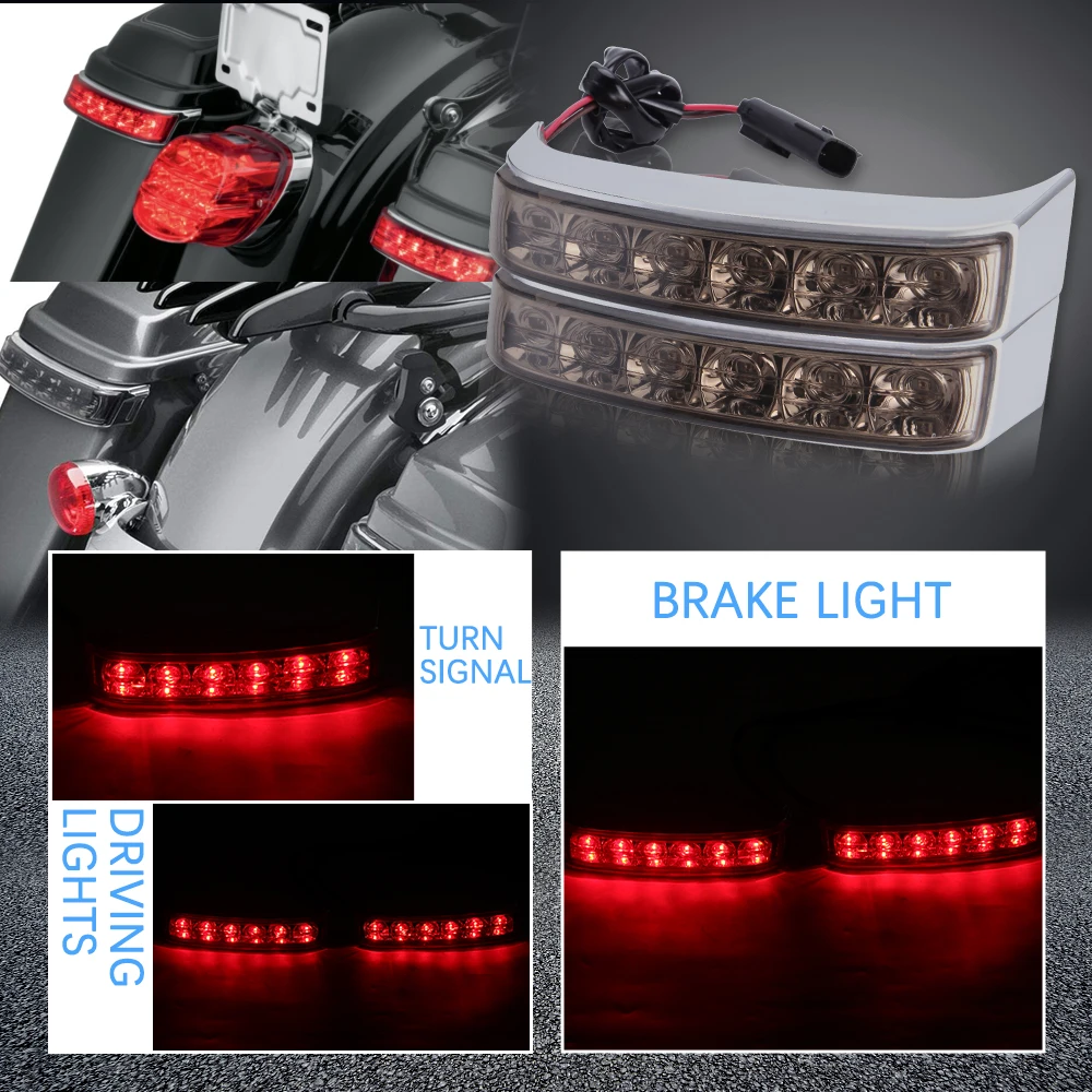 

Motorcycle Led SaddleBag Turn Lamp Light Run Brake Light For Harley Touring Street Glide FLHR CVO Limited 2014-2022 Road King