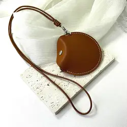 Hanging Neck Pouch Faux Leather Coin Purse Headphone Storage Bag Outdoor Biking Handy Small Object Necklace Storage Bag 잔돈 주머니