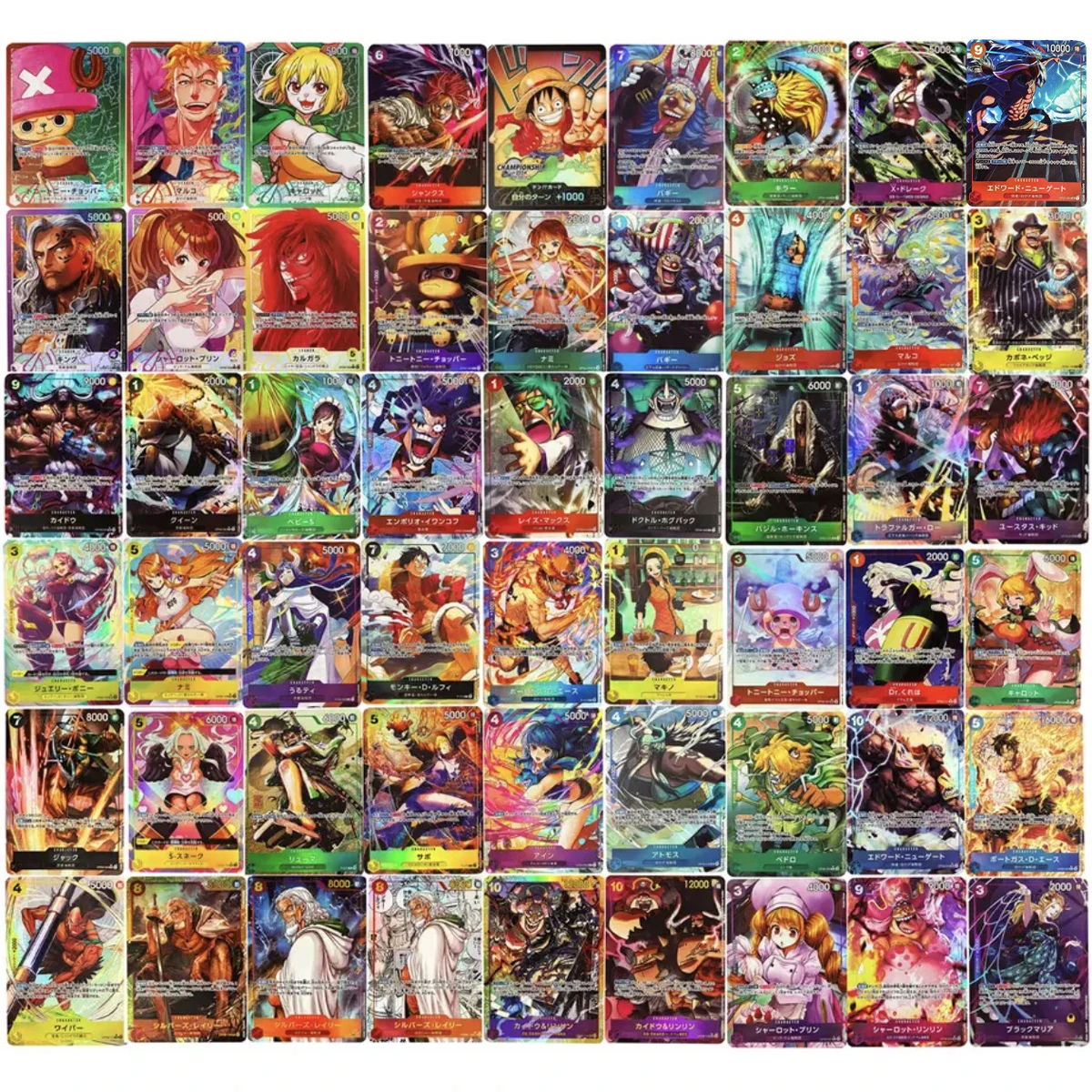 

54 шт./компл. Diy Self Made One Piece Luffy Nami Ace Sabo OP08 Преломление Цветная флэш-карта Классические аниме-коллекционные карты Подарочная игрушка