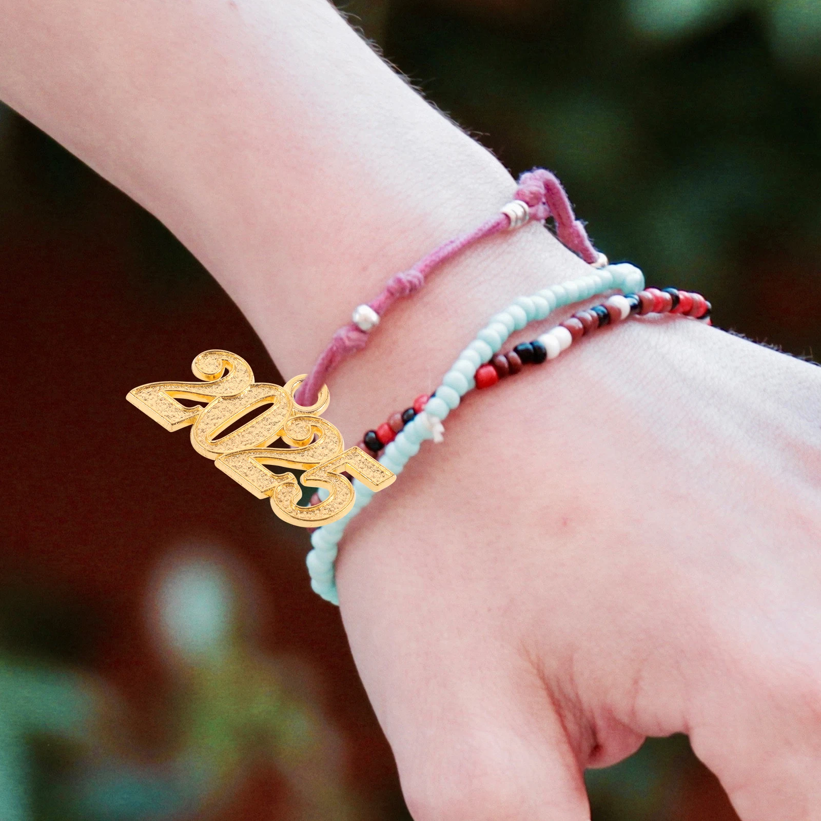 

12 Pcs 2025 Number Pendant Alloy Charms for Necklace Bracelets DIY Jewelry Making Accessories Silver Gold 19x33mm Year