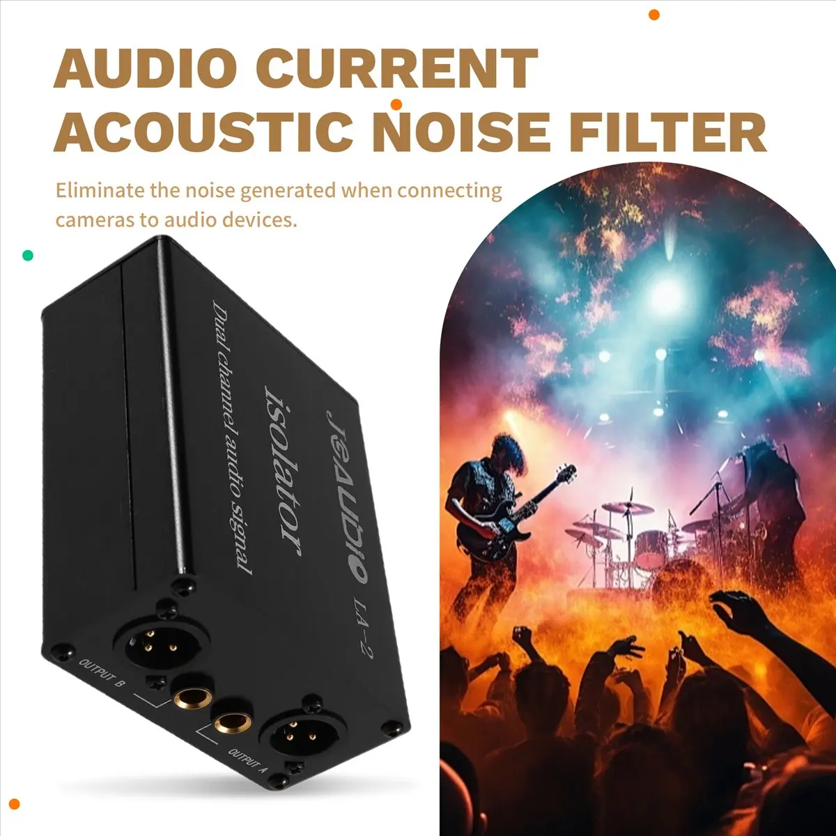 HowAA87 Dual XLR Dual 6.5 Isolator JR Audio Isolator Audio Current Sound Bottom Noise Anti-Filter Noise Reduction Frequency