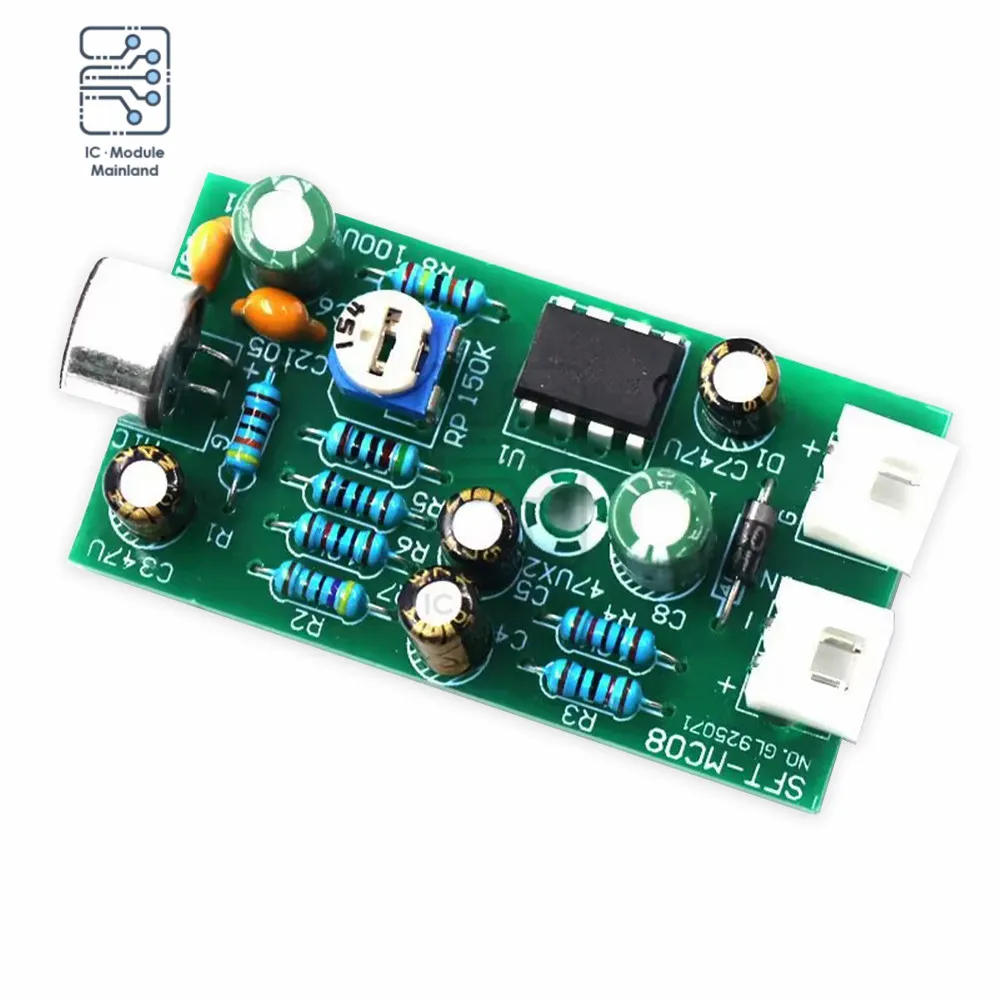 DC9-15V High Fidelity Microphone Pickup DIY Module Noise Cancelling Collector Microphone Amplifier Board High Sensitivity Kit