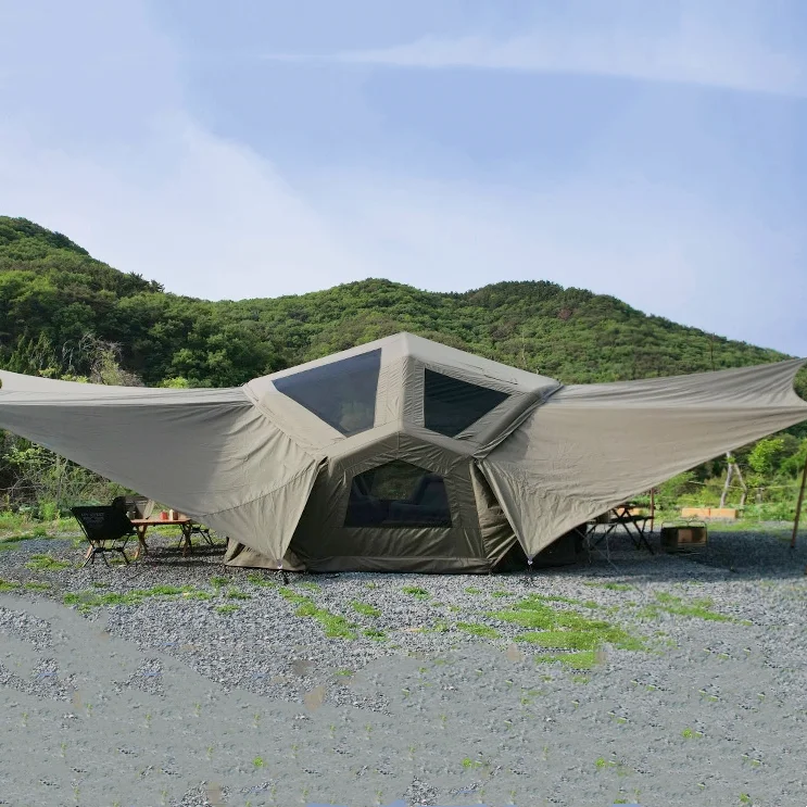

Outdoor Waterproof Inflatable Dome Tent for Camping House With Stove Hole
