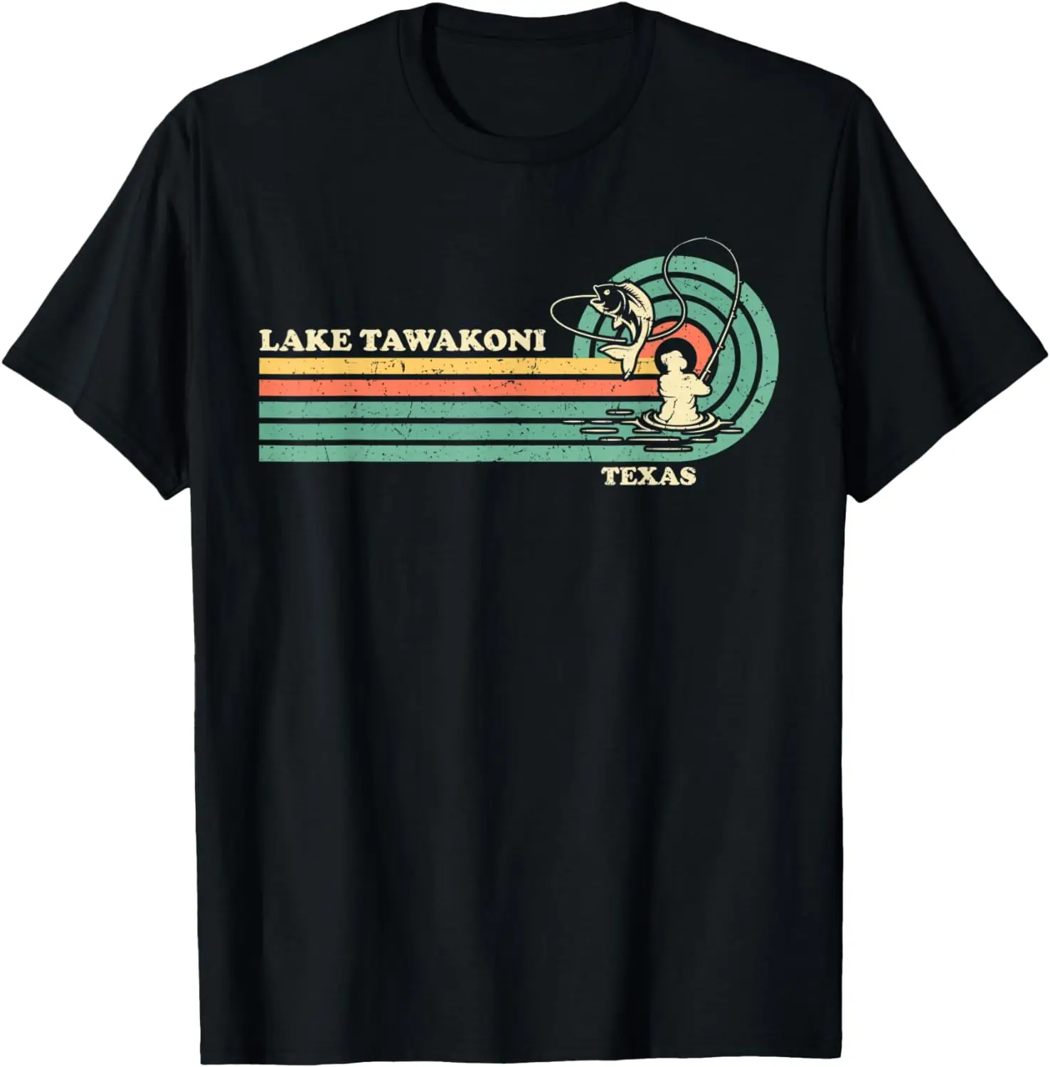 

Vintage Retro Summer Fishing Texas Tawakoni Lake T-Shirt