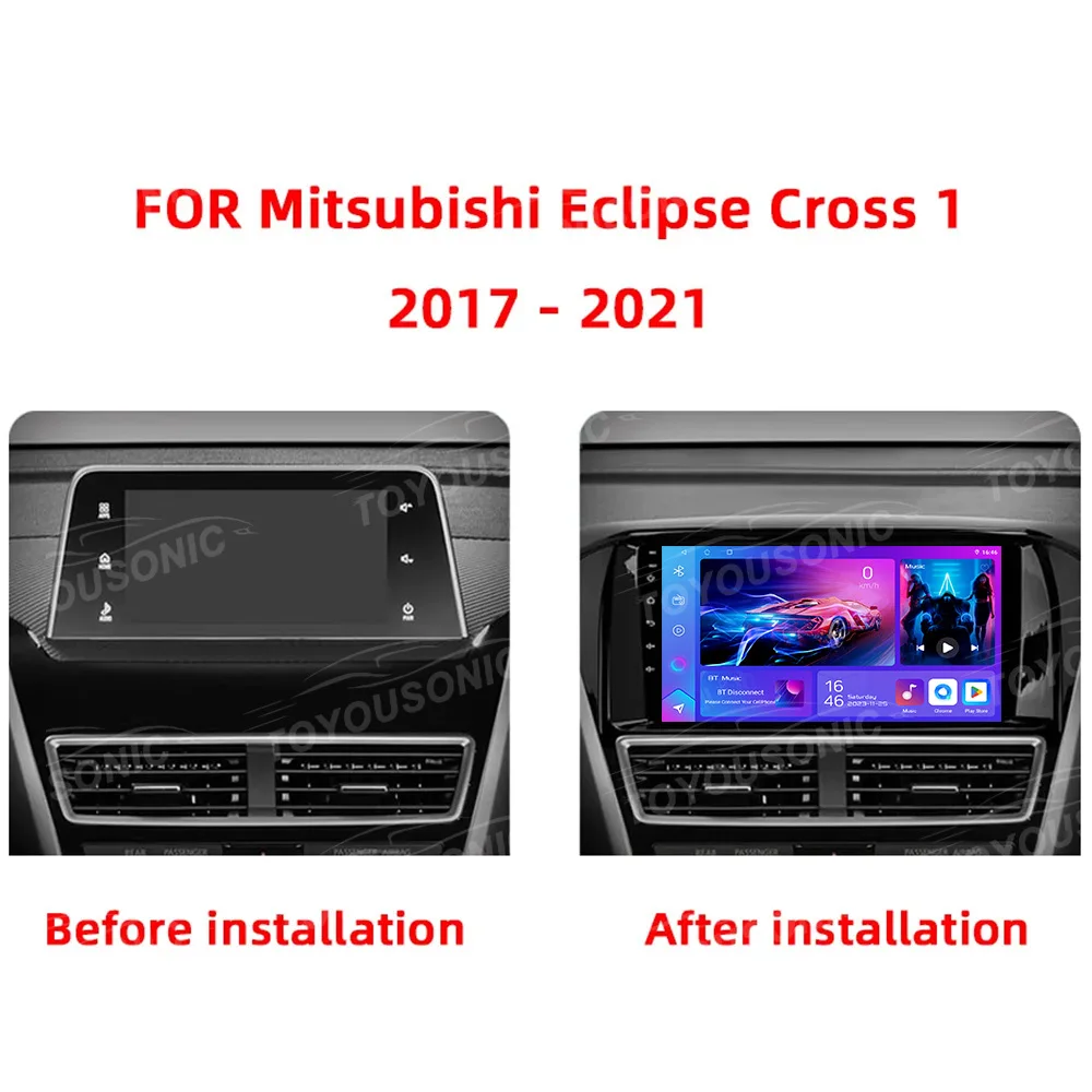 TOYOUSONIC Carplay Auto Car Radio For Mitsubishi Eclipse Cross 2017-2022 Multimedia Video Player Navigation GPS 2din Head Unit