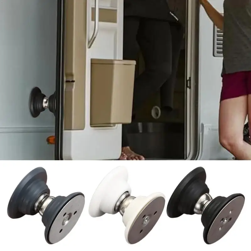 RV Magnetic Door Holder 2pcs Stainless Steel Door Stopper With Strong Magnetic Easy Installation RV Accessories Shockproof Door