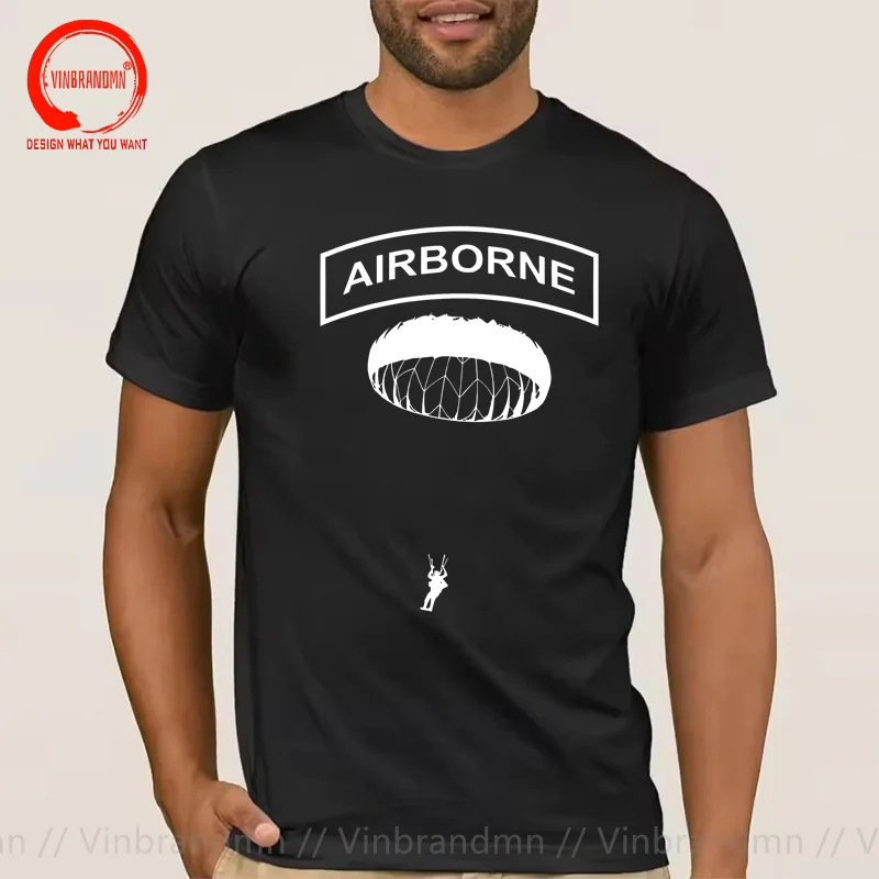 Airborne T-Shirt New Design Paratrooper 82nd Fashion Casual Print Tshirt Men Women Hip Hop Clothing Cotton Short Sleeve T Shirts