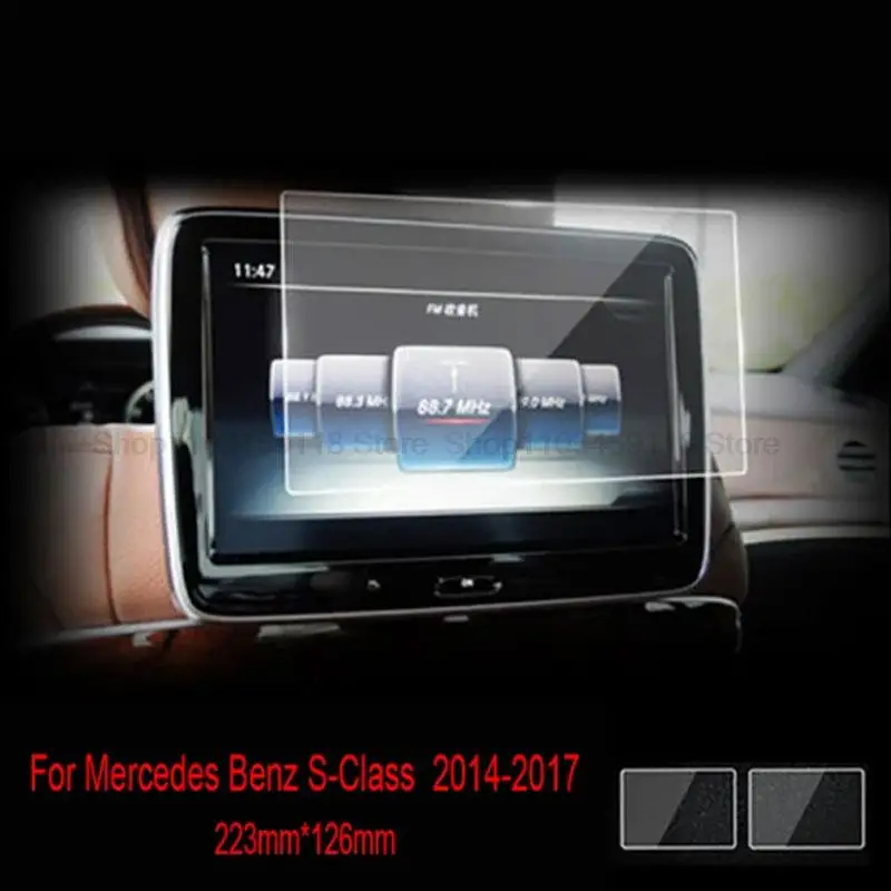 Tempered Glass Screen Protector For Mercedes Benz S-Class W221 W222 S350L-S500 2014-2017 Car Rear Seat anti-sctatch Accessories
