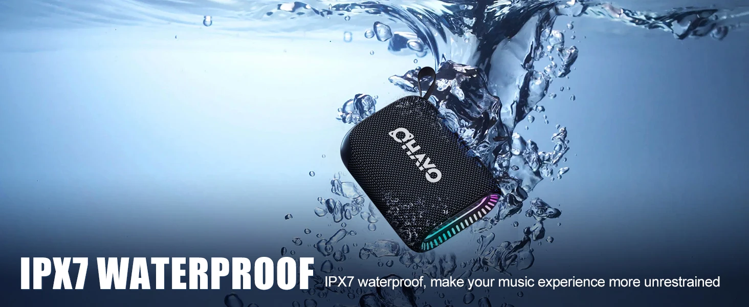 Ohayo S5 Kabelloser tragbarer Lautsprecher, Bluetooth 5.3, 10 W, lauter tiefer Bass-Sound, IP67 wasserdichter Fahrradlautsprecher mit 12 Stunden Spielzeitmikrofon – Detail 17