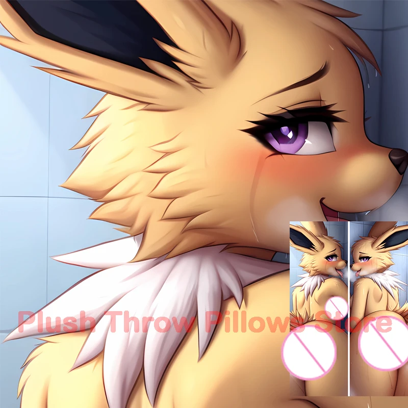 

Dakimakura anime Jolteon furry Double-sided Print Life-size body pillows cover Adult pillowcase