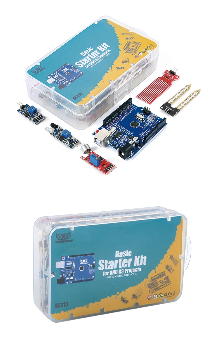 KUONGSHUN Starter-Kit mit Einzelhandelsverpackung für Schulkinder, Programmier-Set, Lernspielzeug für Arduino Uno R3 – Detail 6