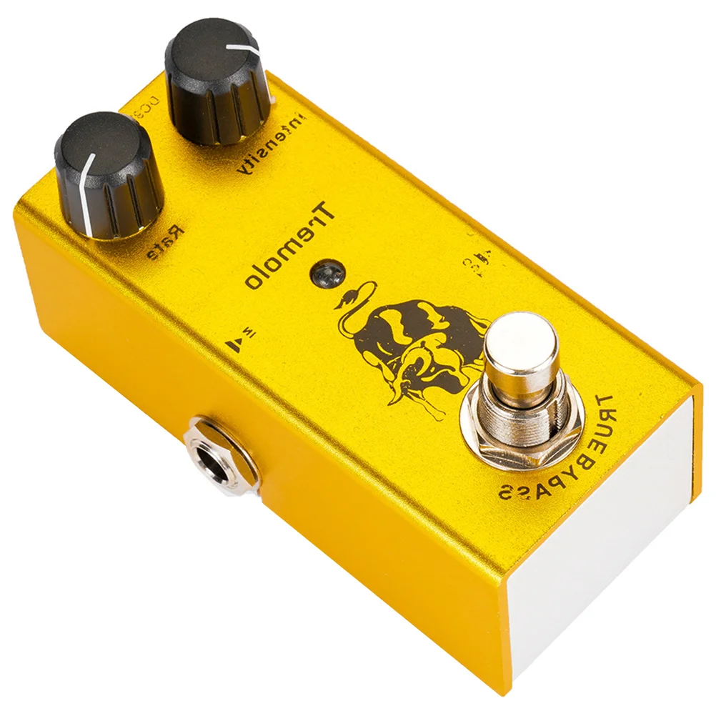 

Acoustic Guitar Effects with True Bypass Tremolo Pedal Vintage Simulation Classic Tube Amplifier for Electric Yellow