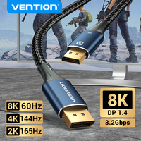 Vention DisplayPort 1.4 Cable 8K 60Hz 4K HDR 165Hz Display Port Audio Cable for Video PC Laptop TV Display Port 1.4 DP Cable 1.2