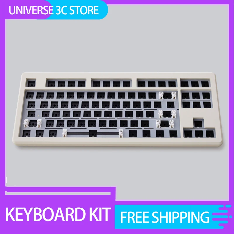 

Keydous Nj87pro Mechanical Keyboard Kit Wireless Three-Mode Aluminium alloy Gasket Hot-Swap Customized Keyboard For Office