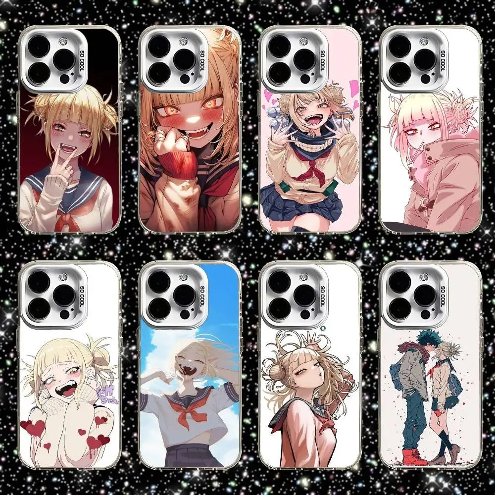 

H-Himikos T-Togas Anime Phone Case For iPhone 16,15,14,13,12,11,Pro,XS,Max,Plus,Mini,SE White Candy Matte Shockproof Cover