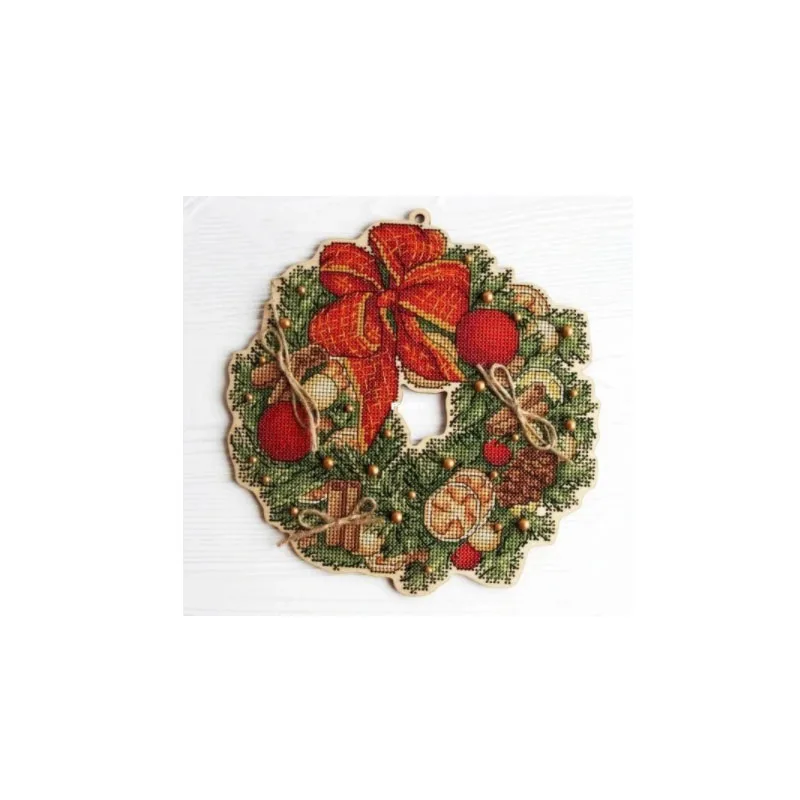 

28-28 Winter WreathCross Stitch Kit Cross stich Kits Homfun Craft Painting For Home Homefun