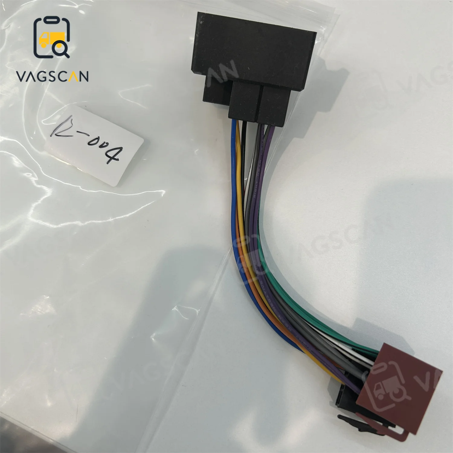 12-004 ISO Radio Wiring Harness Adapter Cable Car Stereo Audio Connector Aftermarket Head Unit