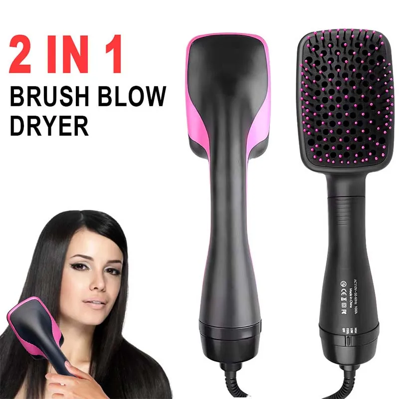 

Professional One Step Hair Dryer Brush Hot Air Volume Brush Blow Dryer Comb Electric Hair Straightening Styling Brush