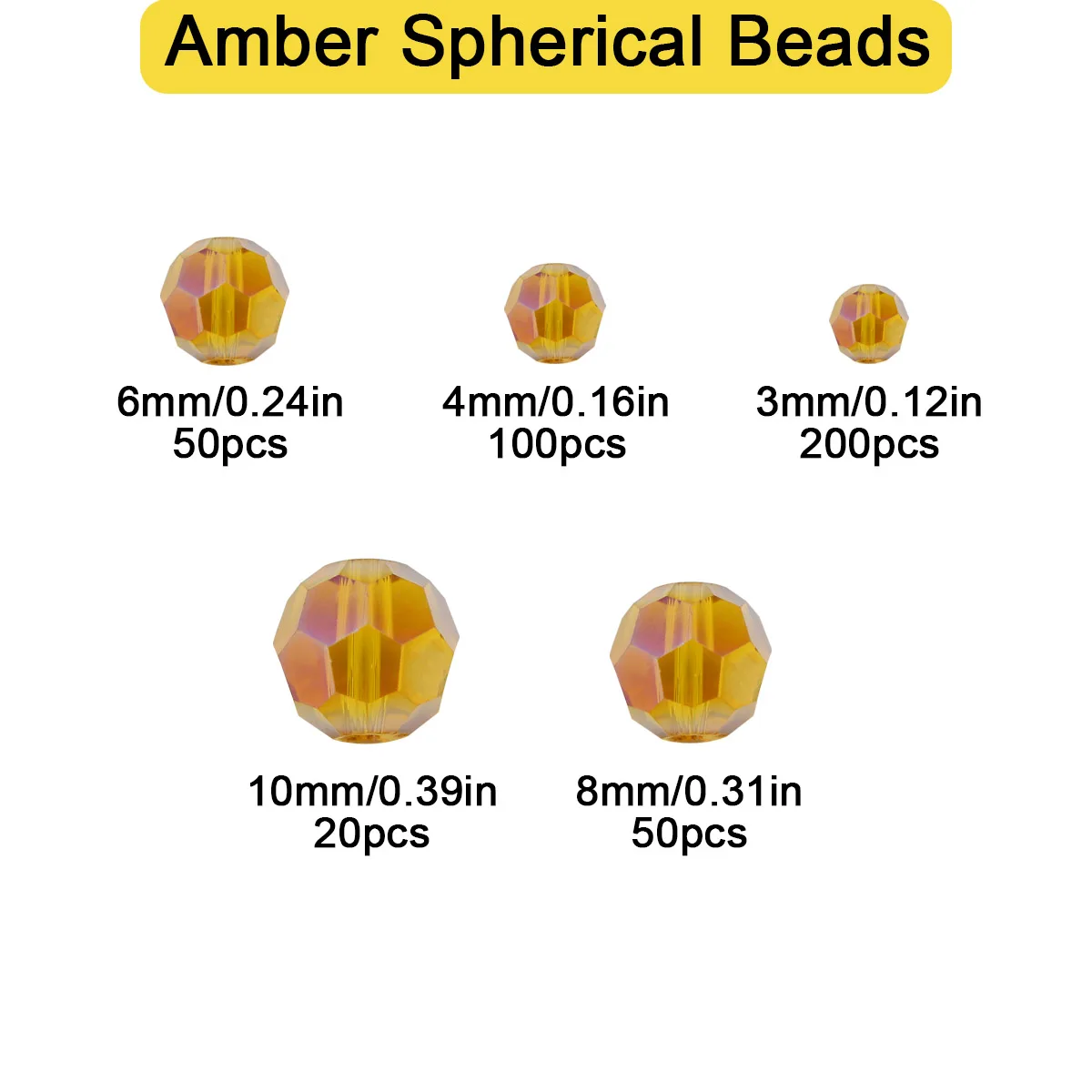 3/4/6/8/10MM Austrian Crystal Glass Faceted Round Spacer Loose Beads Brown For Jewelry Making DIY Bracelets Necklaces Earrings