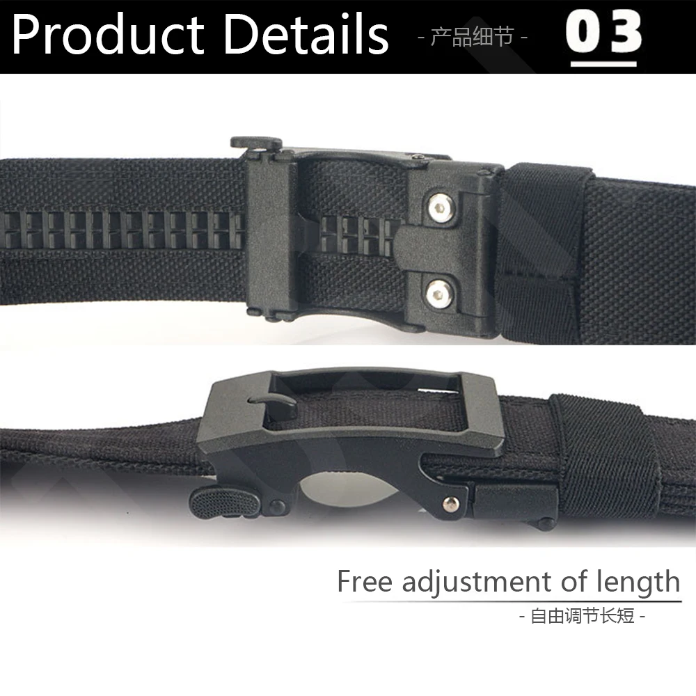 TUSHI Armee Taktische Gürtel Quick Release Military Airsoft Training Molle Gürtel Outdoor Schießen Wandern Jagd Sport Gürtel – Detail 13
