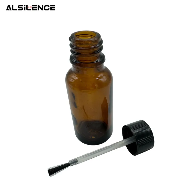 20ML Empty Lacquer Bottle with Brush Anti-UV Glass Bottle Brown Liquid Resin Material Storage Bottle