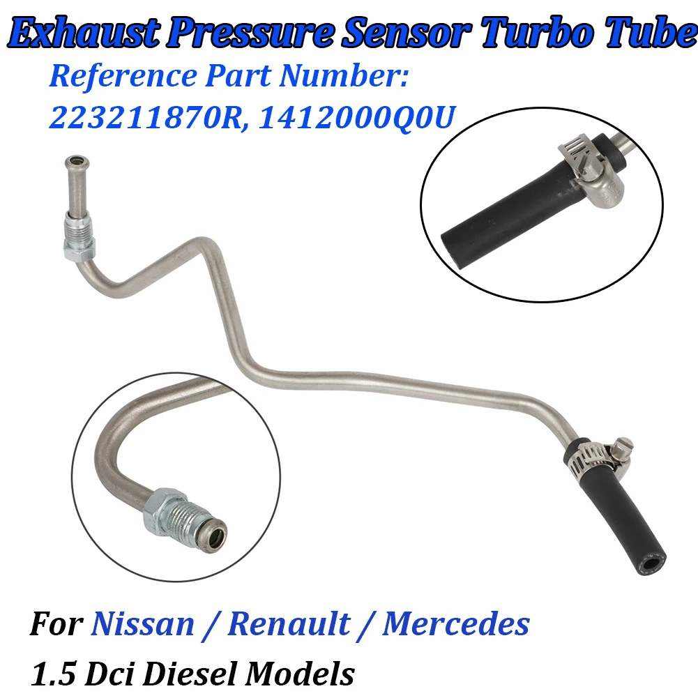 223211870R For Nissan Renault 1.5 DCi Exhaust Pressure Sensor Pipe Turbo Tube Sensor Pipe Line Hose