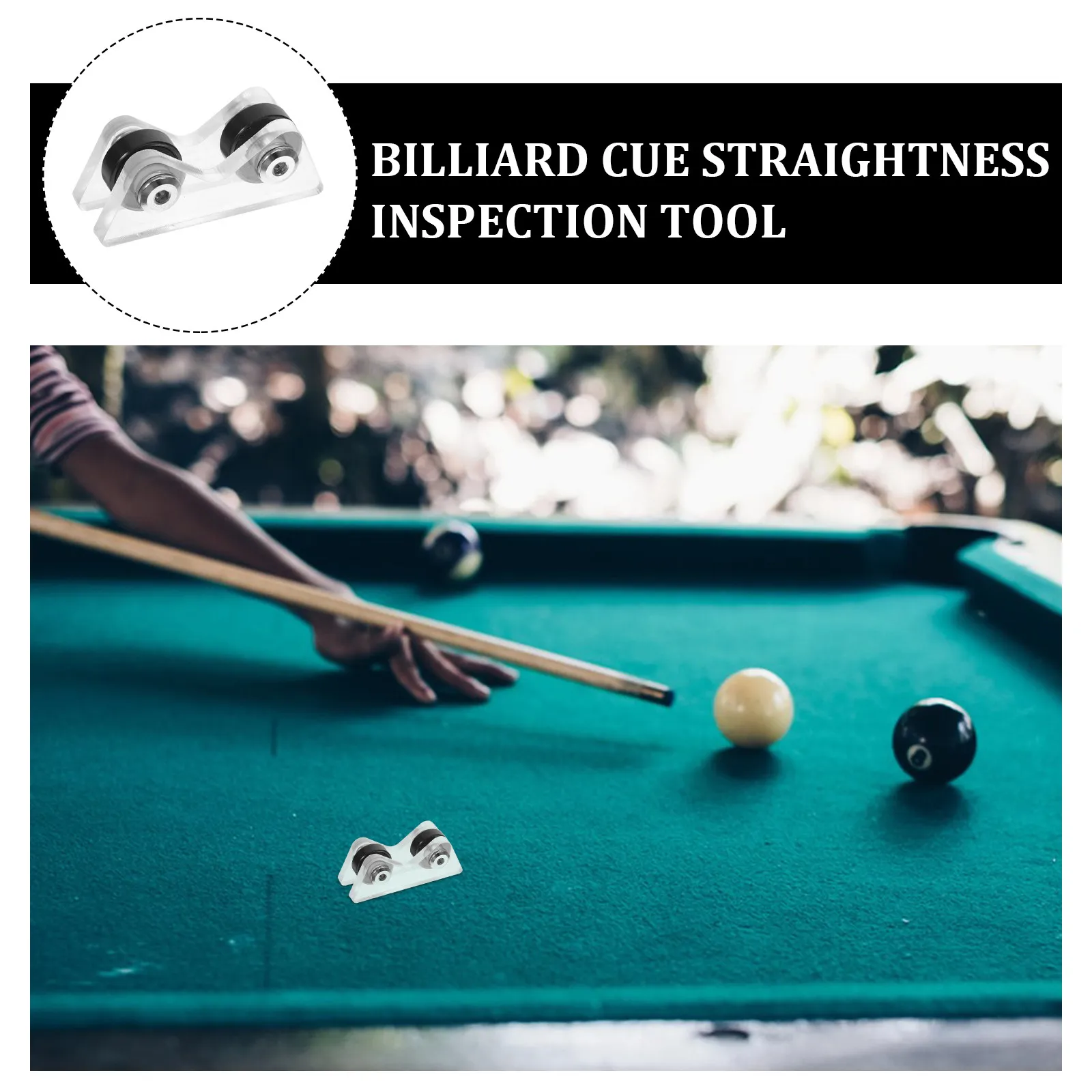 2Pcs Cue Straightness Inspector High Precision Roller Tool for Pool Snooker Cues Concentricity Measurement Cue Maintenance